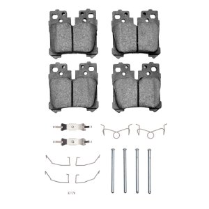 Lexus LS500h Brake Pads - Rear - R1 Concepts - Semi Met Pads & Hardware Kit - `07-`25